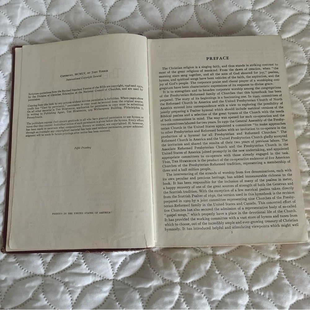 The Hymnbook by John Ribble 1955 Presbyterian Hymns
